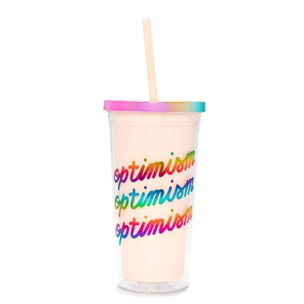 Optimism Travel Cup Tumbler with Straw